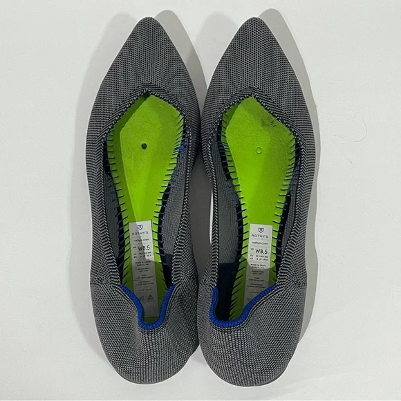 Rothy's The Point Cloud Grey 8.5 Womens Flats Retired Color - Picture 10 of 13